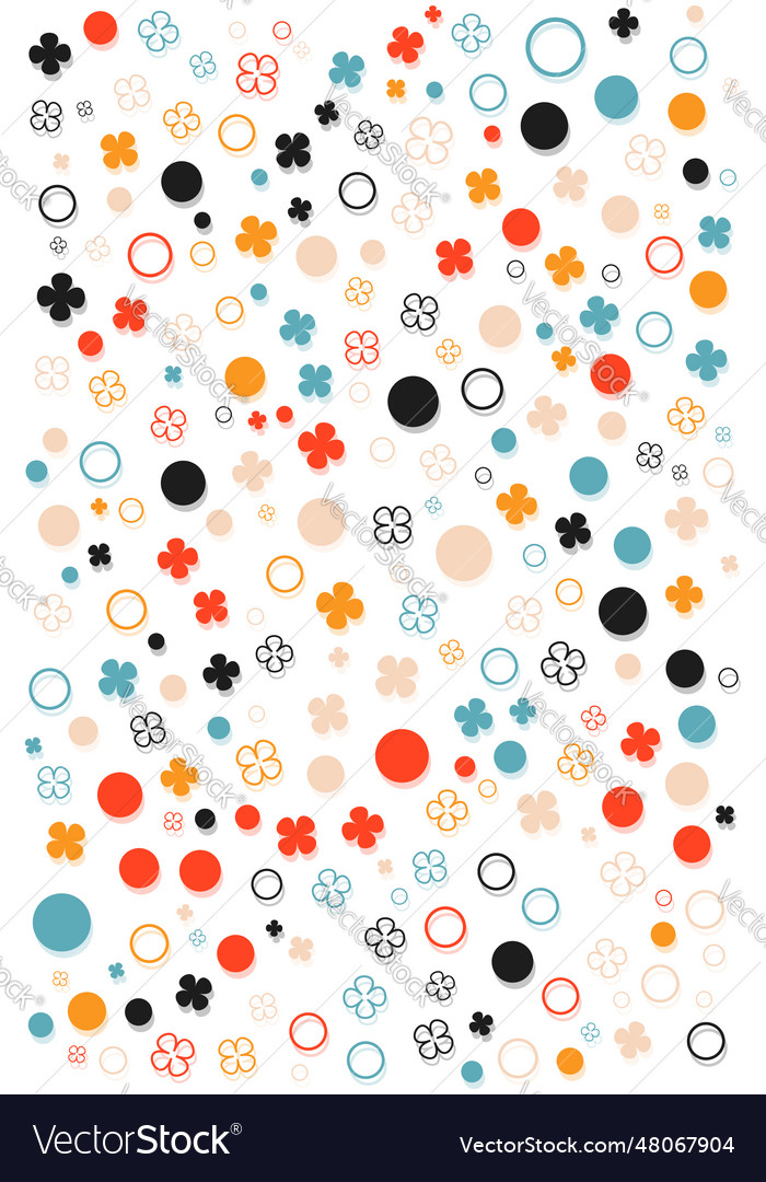 Seamless pattern with creative abstract shapes vector image Seamless pattern with creative abstract shapes