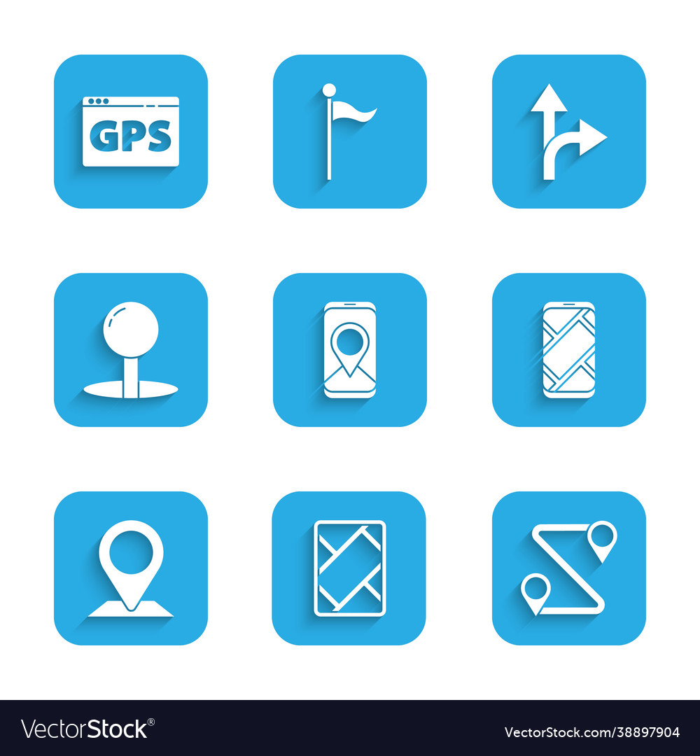 Set city map navigation gps device with route vector image Set city map navigation gps device with route