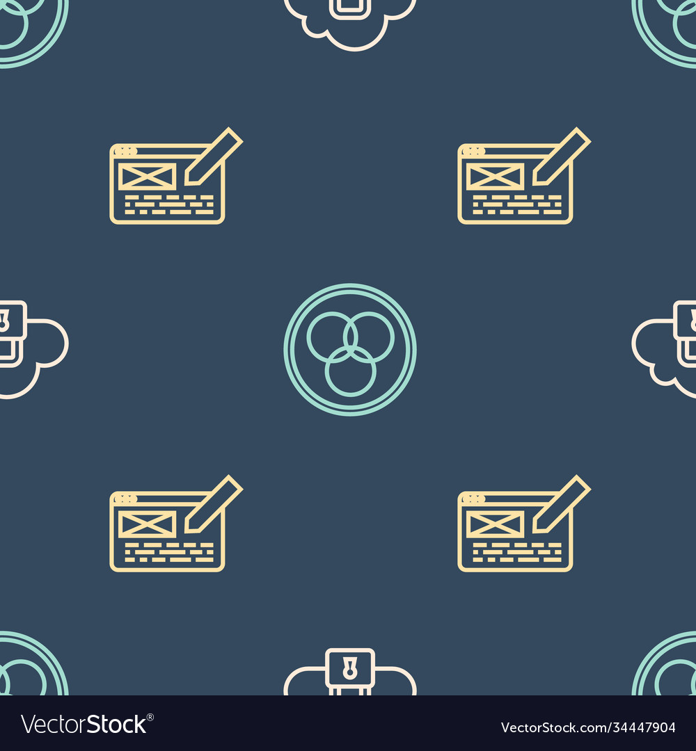 Set Line Cloud Computing Lock ui oder ux design vector image Set Line Cloud Computing Lock ui oder ux design