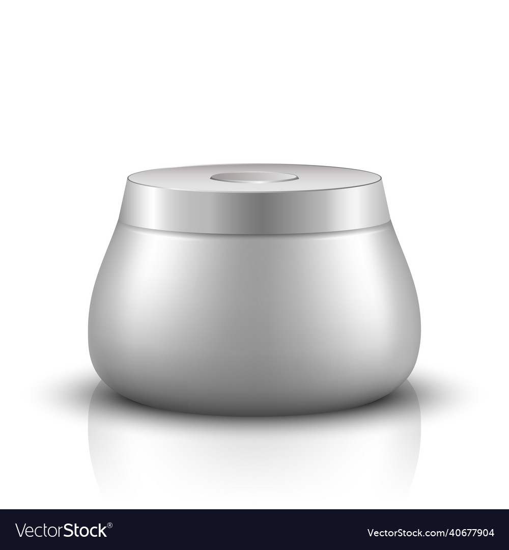 Silver color jar with hydrating