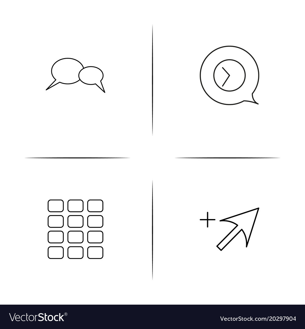 Web und Text einfache lineare Icon setsimple Umriss