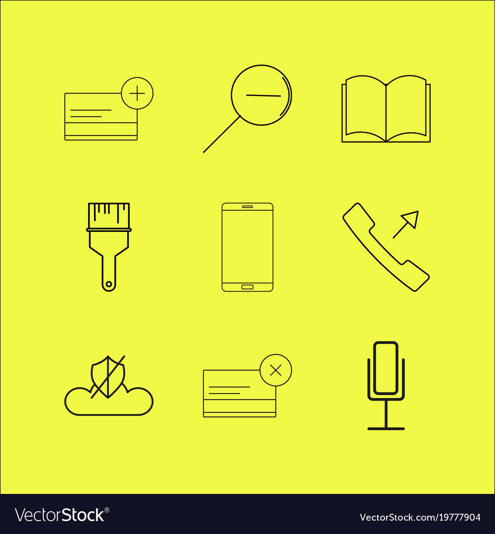 Web linear icon set simple outline icons