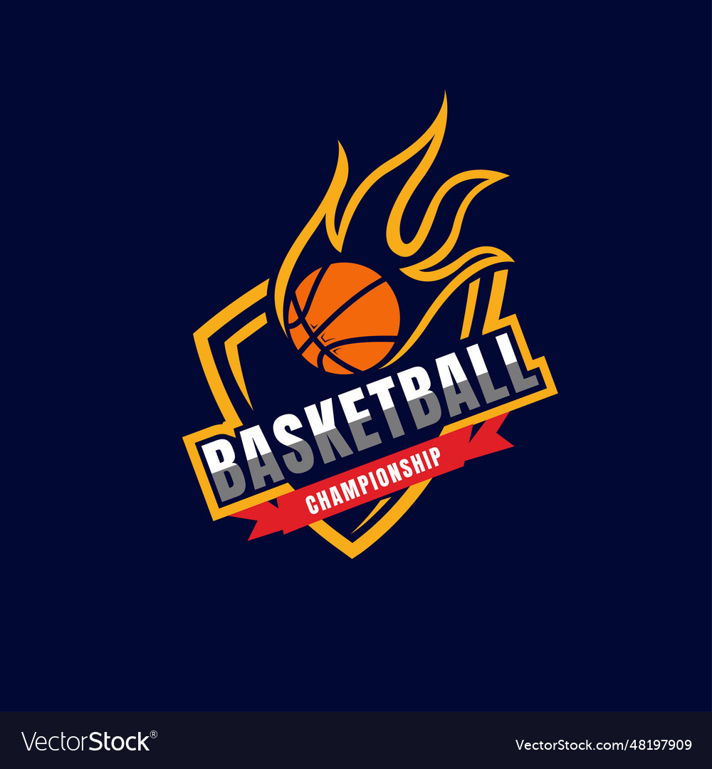 Basketball club logo badge image club Royalty Free Vector