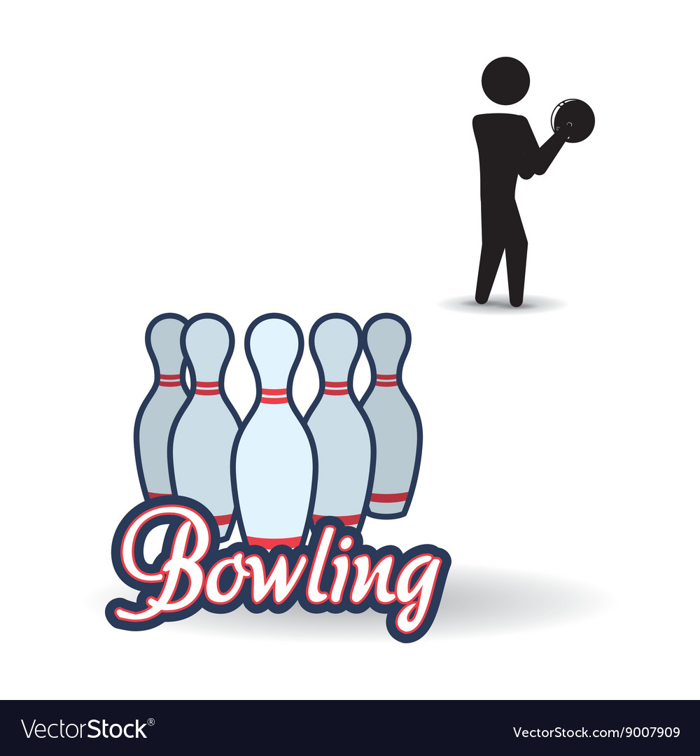 Bowling design sport icon flat