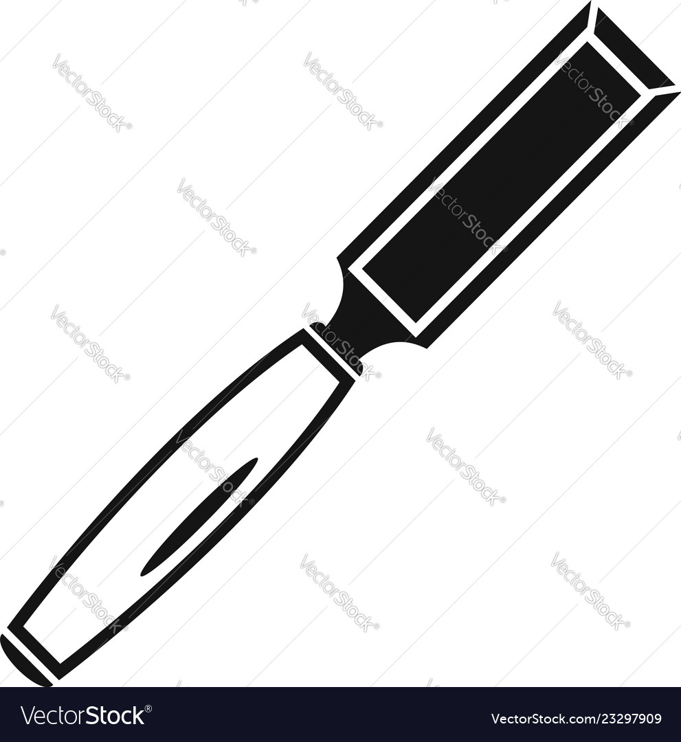 Chisel icon simple style Royalty Free Vector Image