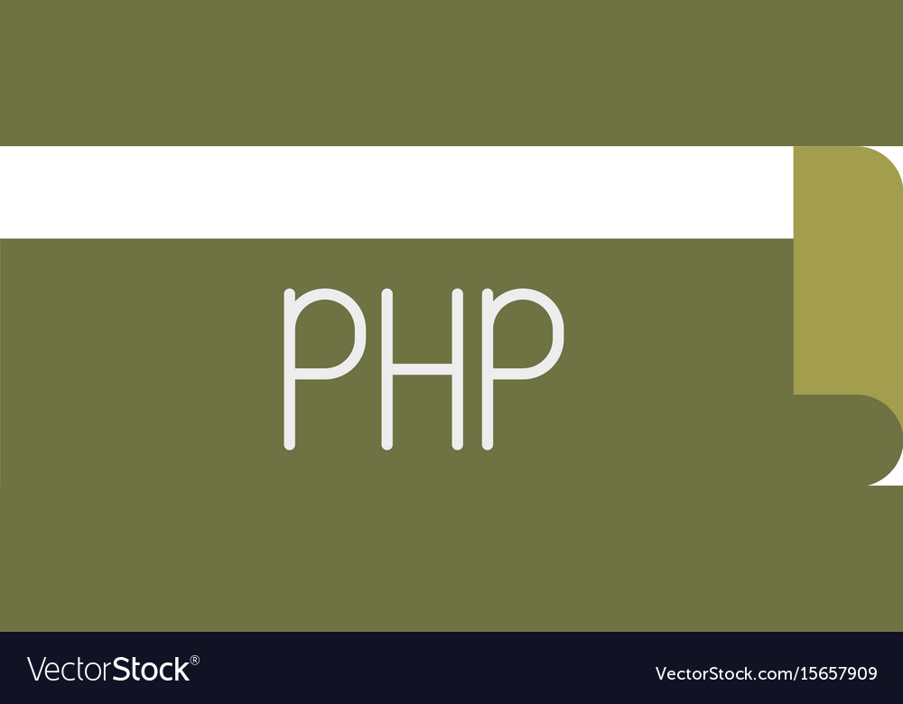 Colorful silhouette label text of php