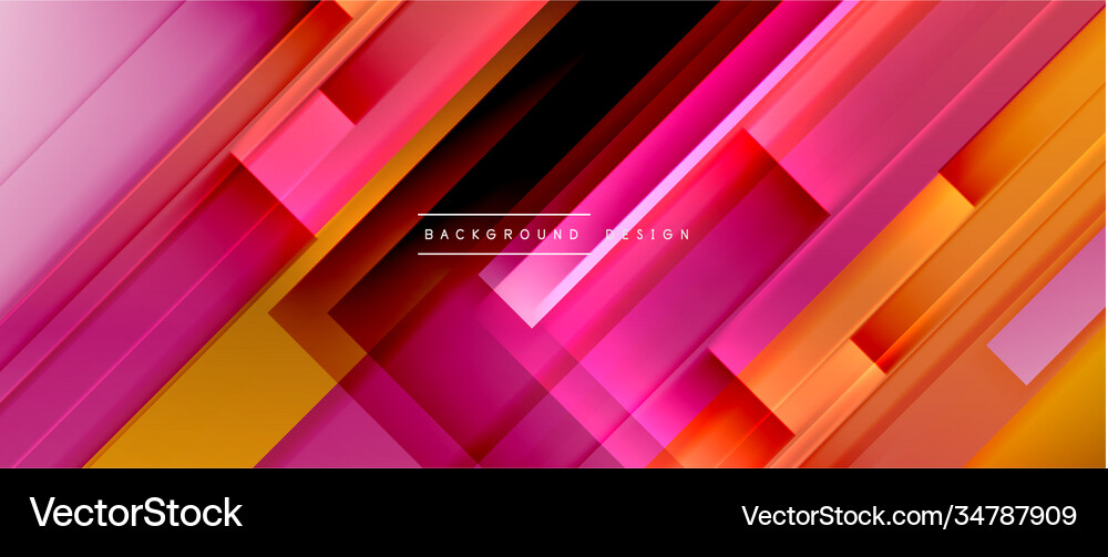 Dynamic lines on fluid color gradient trendy Vector Image