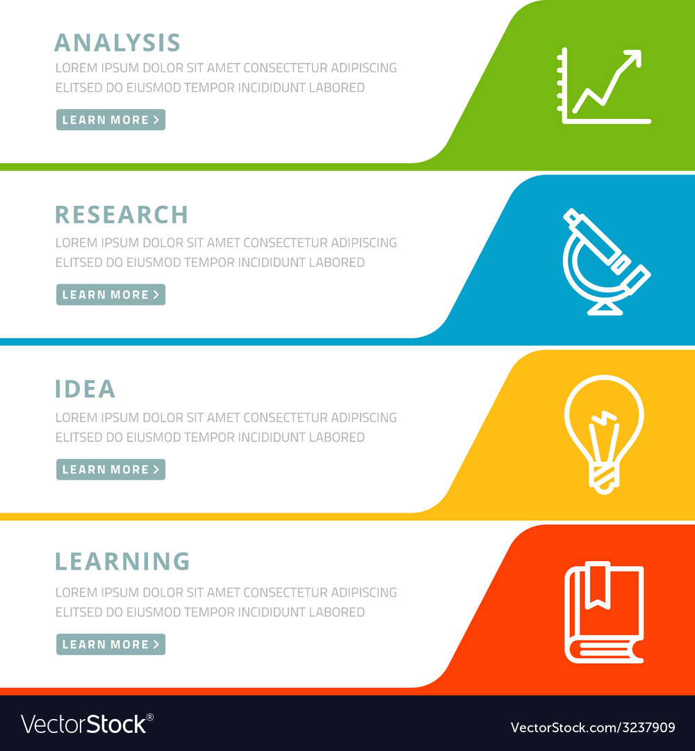 Flat design concept for analysis research idea