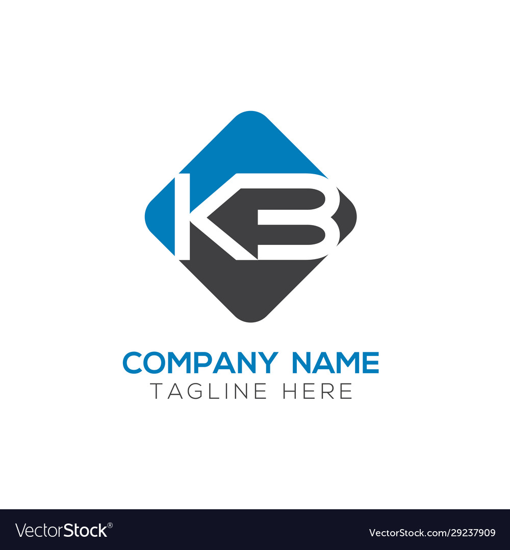 Initial alphabet kb logo design template abstract