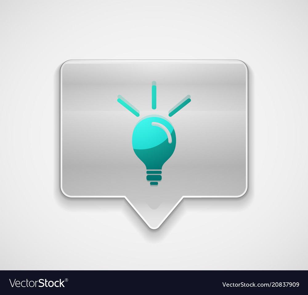 Light bulb new idea concept web button