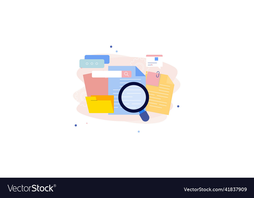 Magnifying glass with file searching