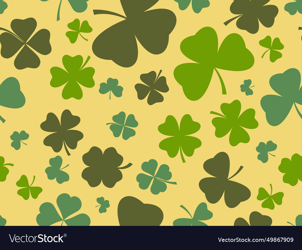 Seamless pattern with clover for saint patricks