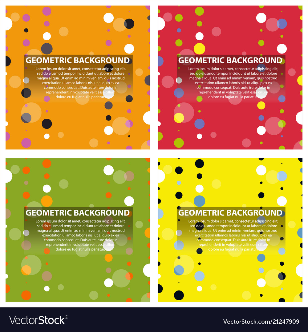 Set of abstract geometric pattern