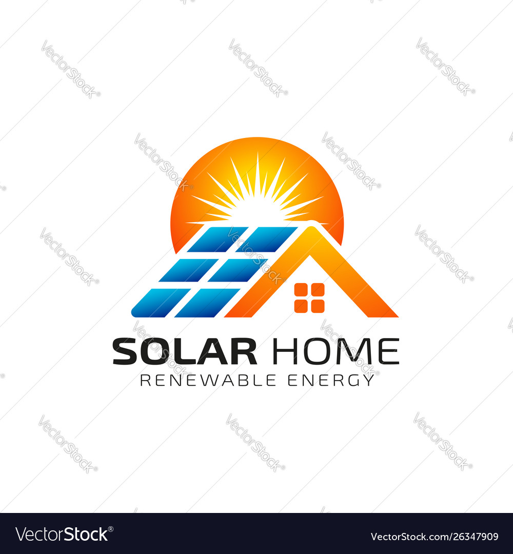 Sun solar energy logo design template tech Vector Image