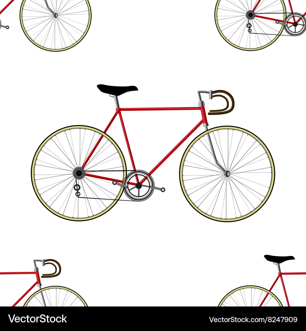 Vintage bicycle seamless pattern Royalty Free Vector Image