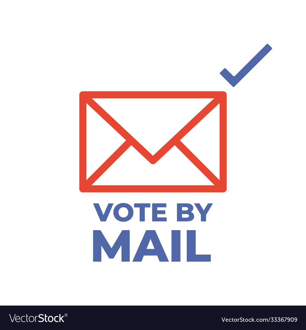 Vote mail stay safe concept 2020 united