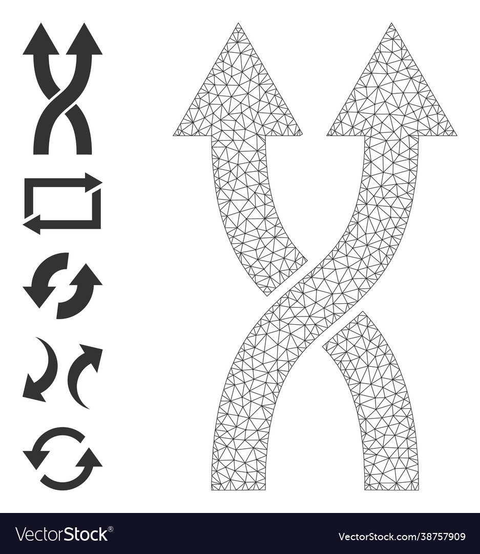 Web net shuffle arrows up icon with simple glyphs