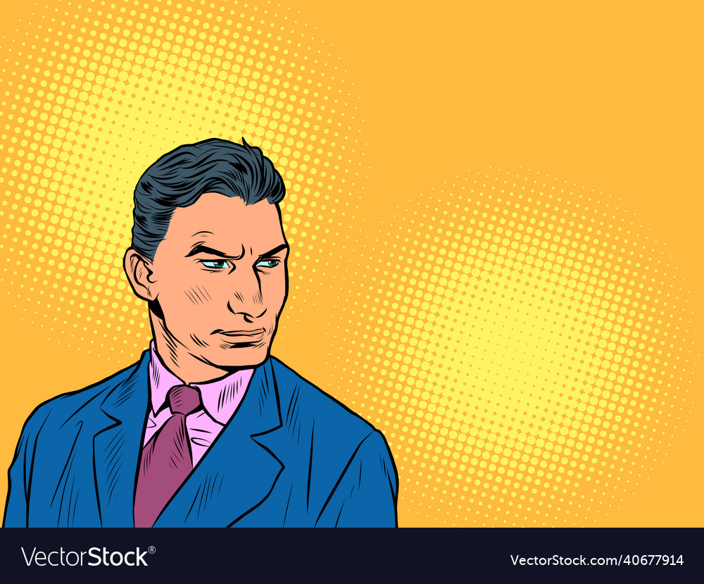 A serious man is businessman solid leader Vector Image