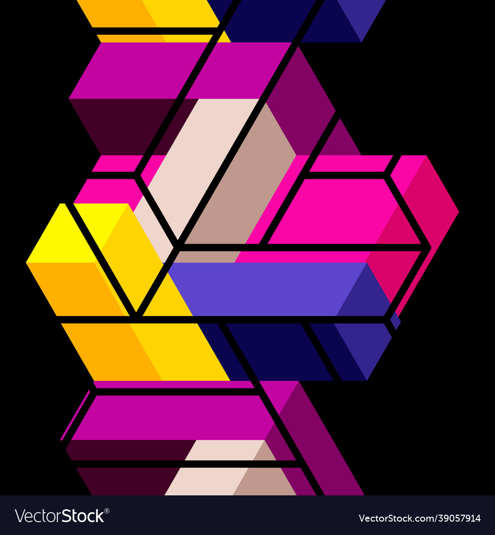 Abstract background 3d cubes cubic elements