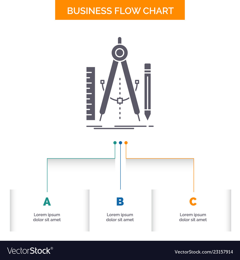 Build design geometry math tool business flow vector image Build design geometry math tool business flow