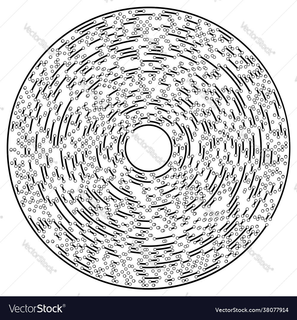 Circular radial lines with nodes points Vector Image Circular radial lines with nodes points
