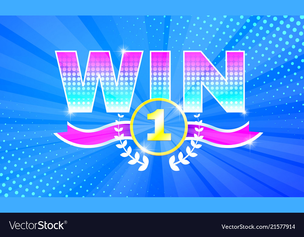 Colorful banner on theme victory Royalty Free Vector Image