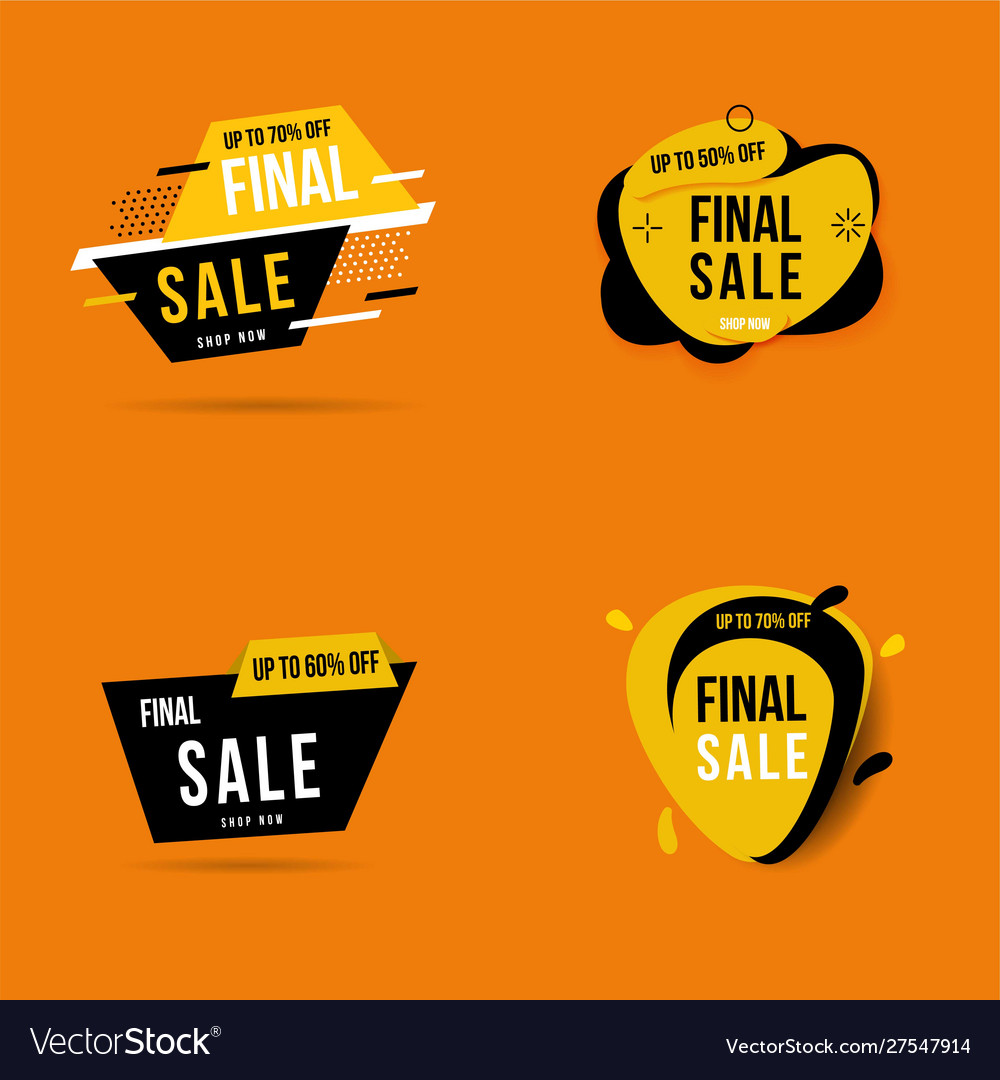 Final Sale Banner Bundle For Promotion Royalty Free Vector