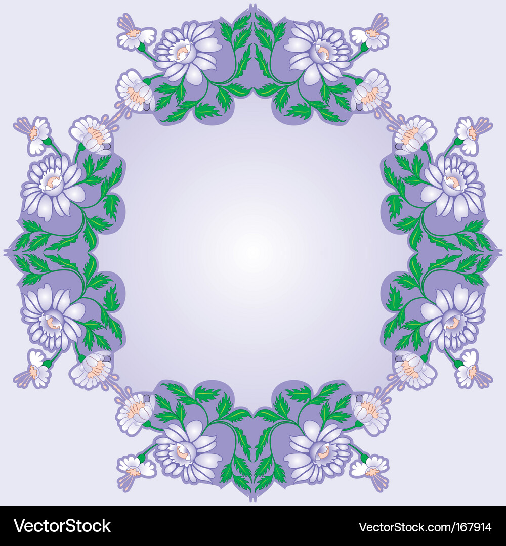 Flower frame Royalty Free Vector Image - VectorStock