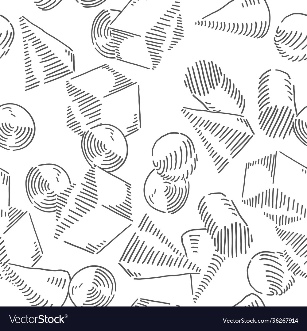 Geometric figures seamless pattern abstract forms
