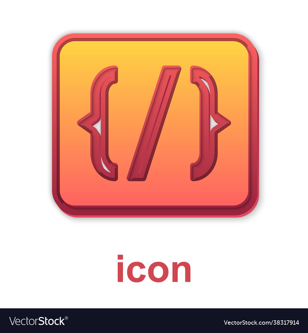 Gold programming language syntax icon isolated vector image Gold programming language syntax icon isolated