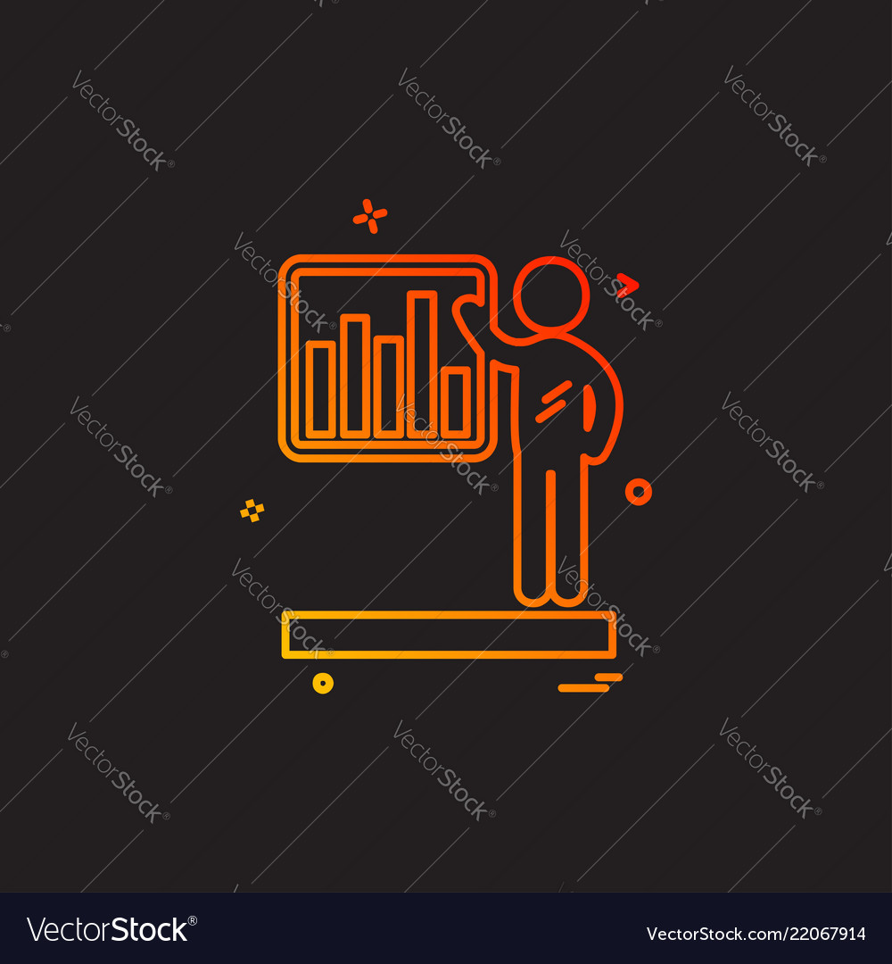 Graph icon design vector image Graph icon design
