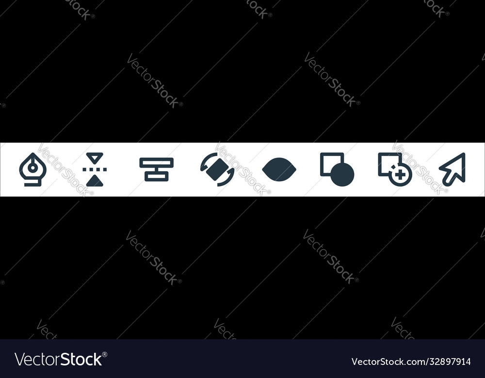 Graphic design line icons linear set quality Vector Image Graphic design line icons linear set quality