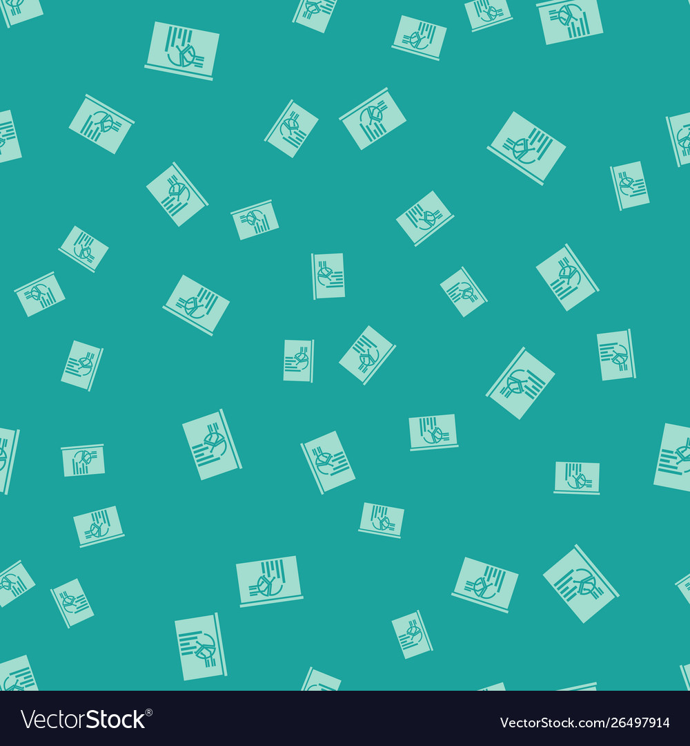 Green board with graph chart icon isolated