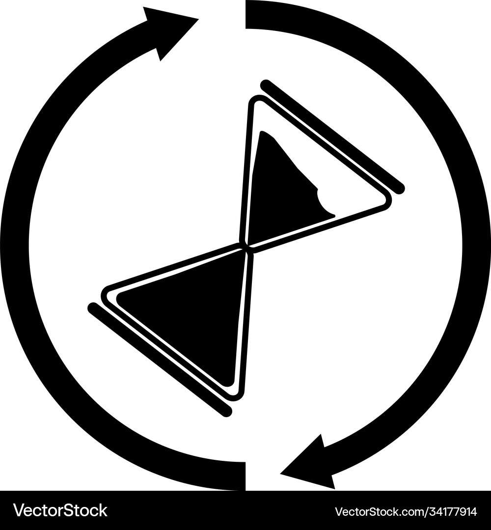 Hourglass Wait Time Icon Royalty Free Vector Image