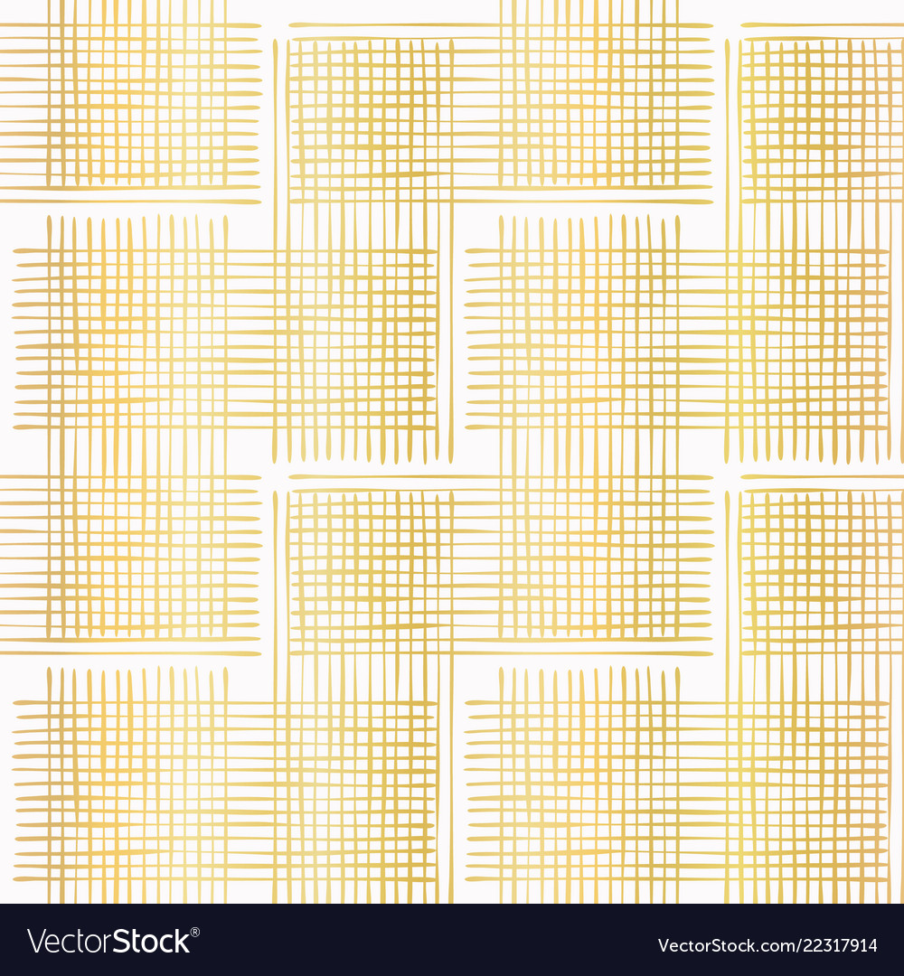 Luxe gold criss cross weave hand drawn Royalty Free Vector