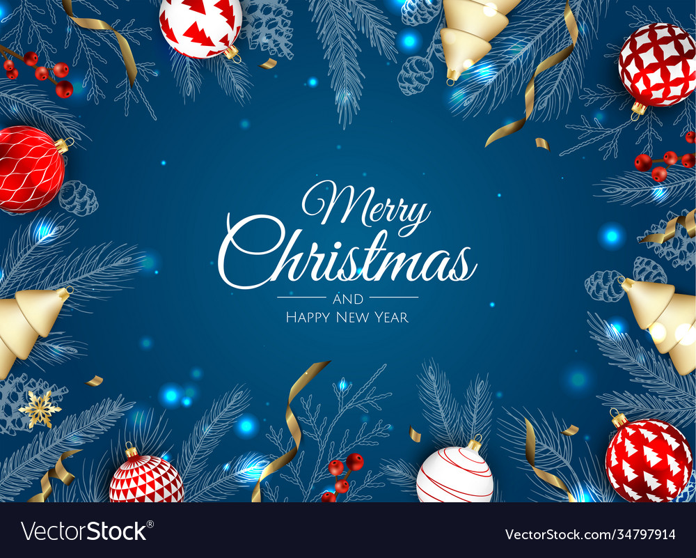 Merry christmas and happy new year holiday xmas