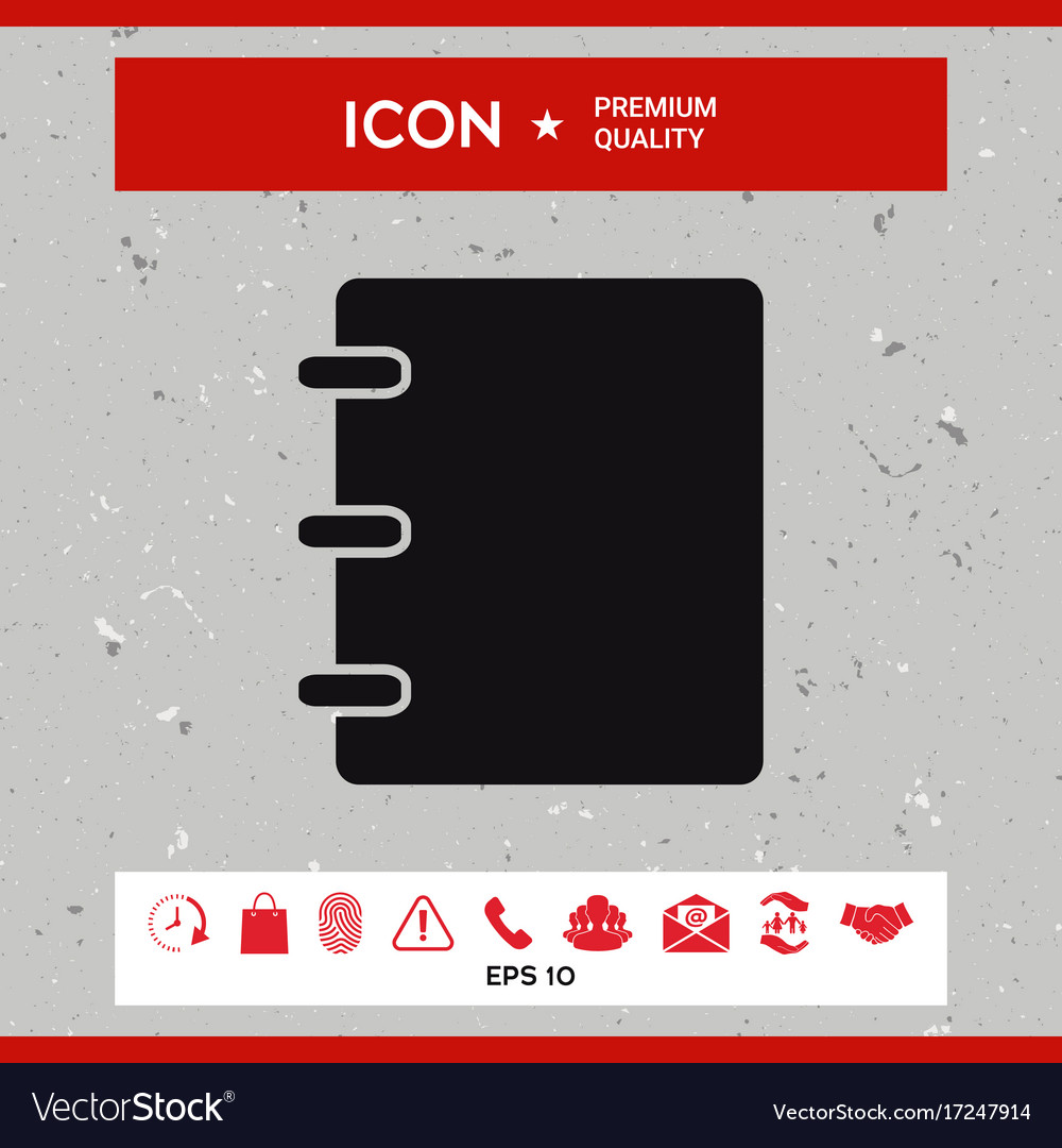 notebook address phone book icon with blank vector image on vectorstock address and phone book