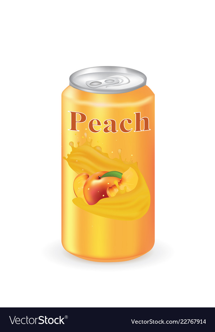 Peach juice can