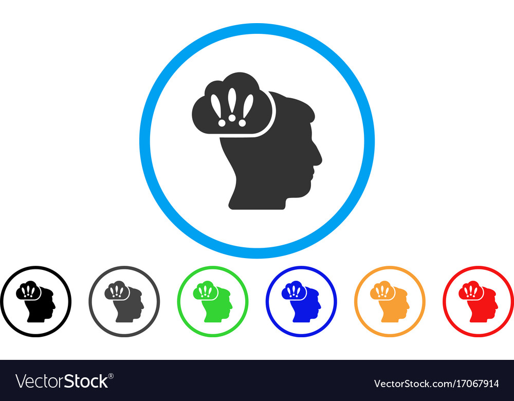 Problem brainstorm rounded icon