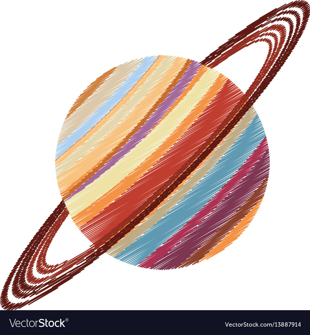 Saturn Planet Sketch Astronomy