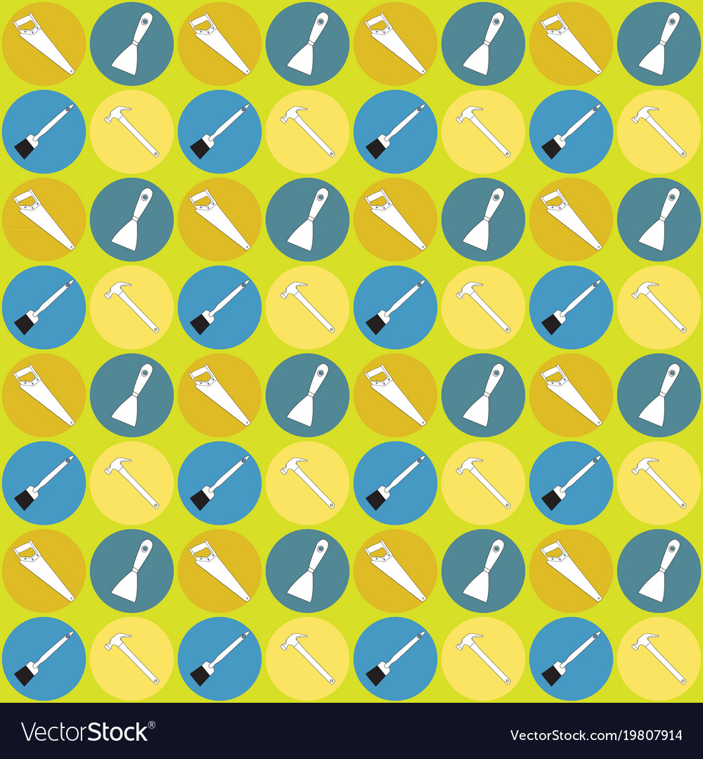 Seamless background of icons with building tools