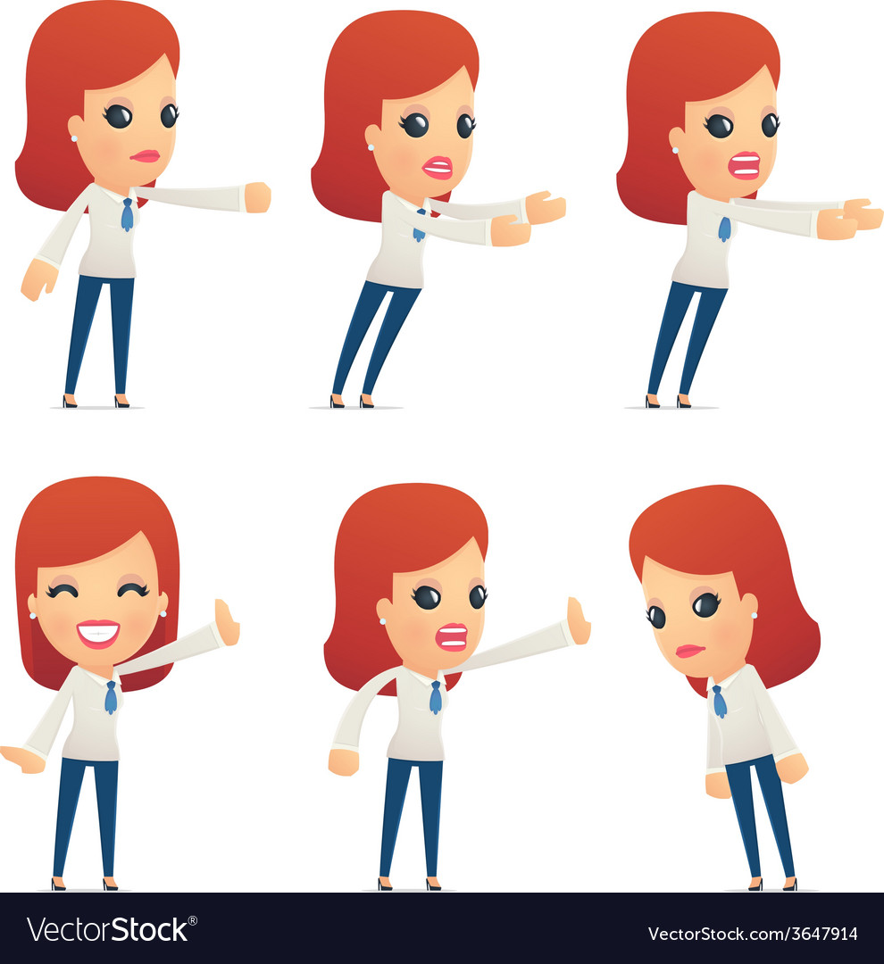 Set of reception character in different poses