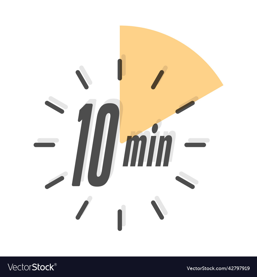 10 minutes timer clock or stopwatch icon