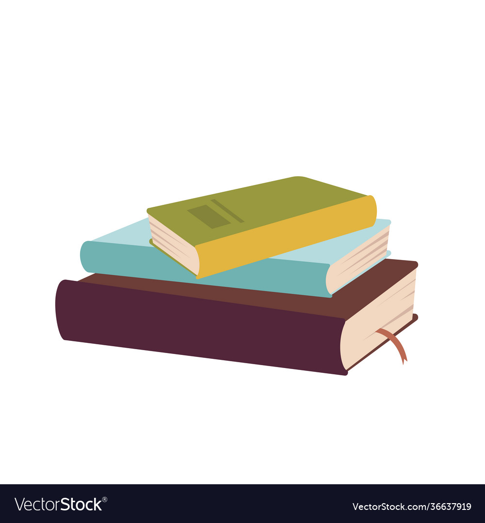 A stack books for reading learning Vector Image A stack books for reading learning