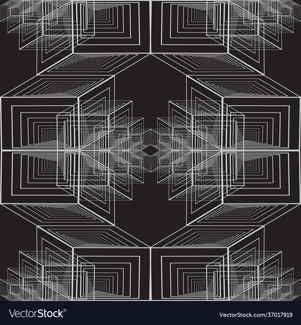 Abstract background geometric pattern with cubes