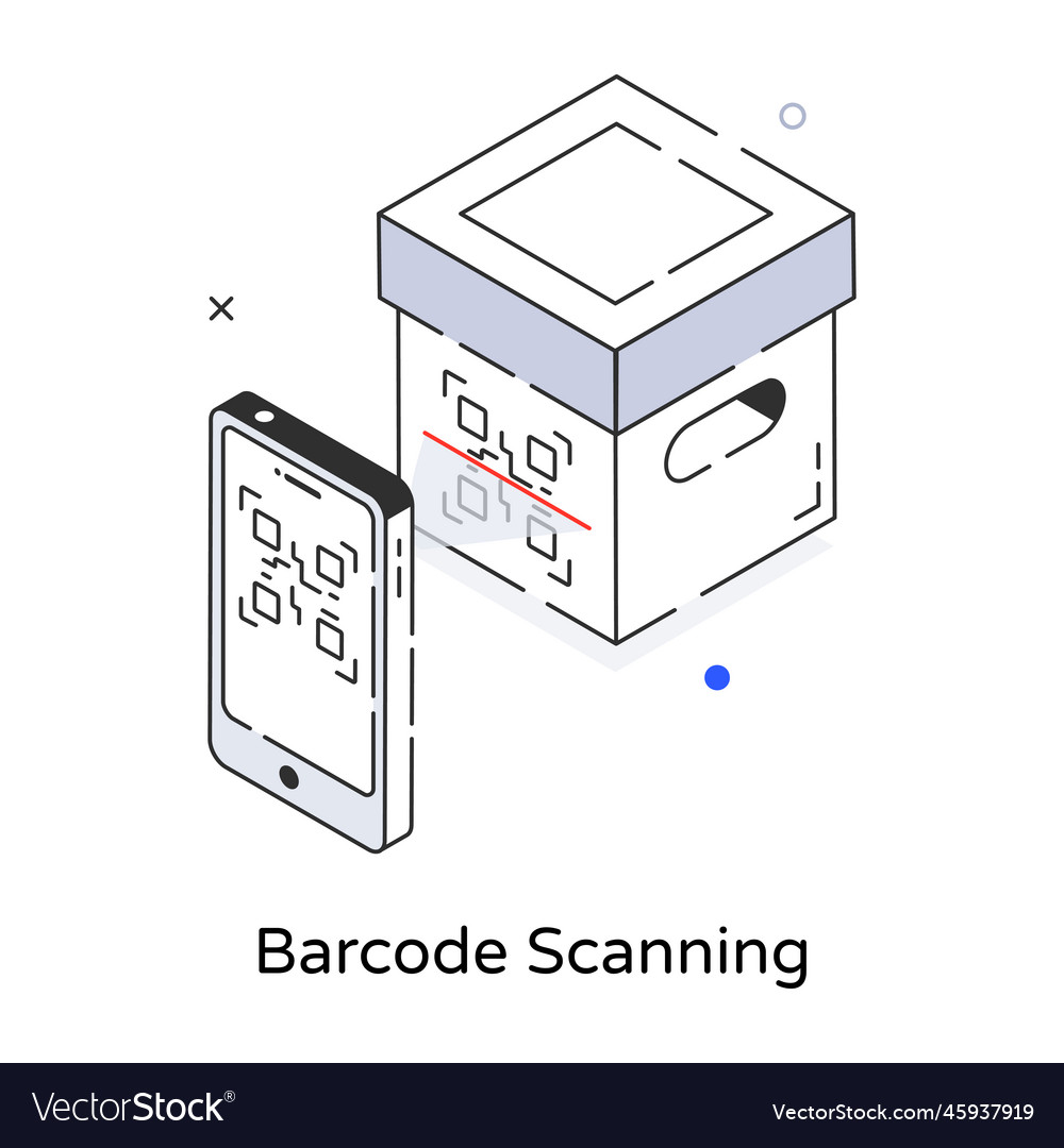 Barcode scanning Royalty Free Vector Image - VectorStock