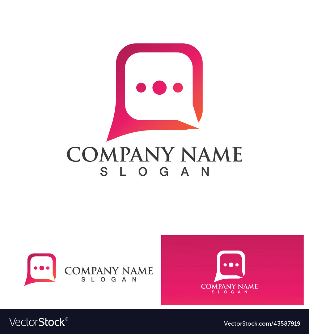 Bubble chat Social Template und Symbol