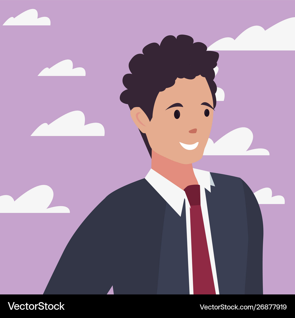 Businessman Portrait Character Royalty Free Vector Image