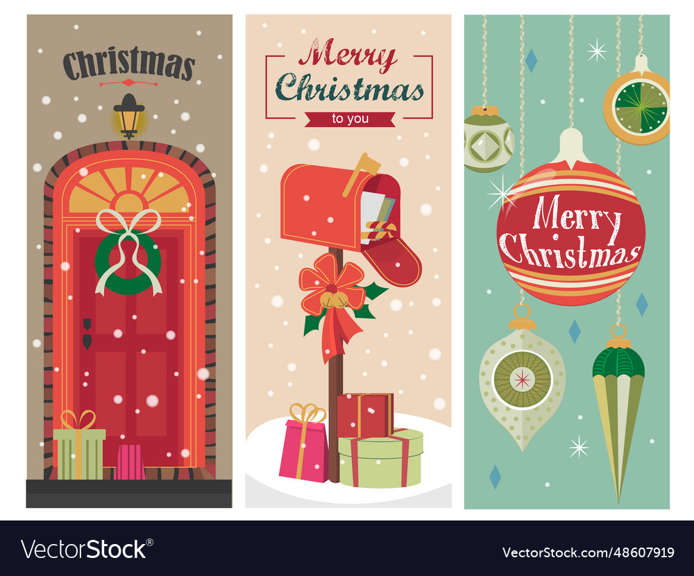 Christmas scenery Royalty Free Vector Image - VectorStock