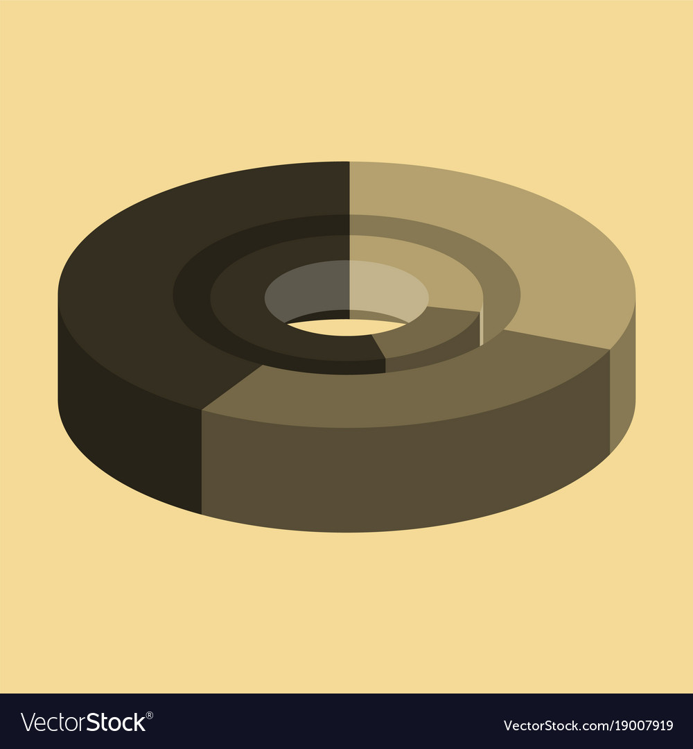 Flat icon on stylish background pie chart